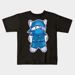 D&D Monk Ninja Class Kawaii Cat Kids T-Shirt